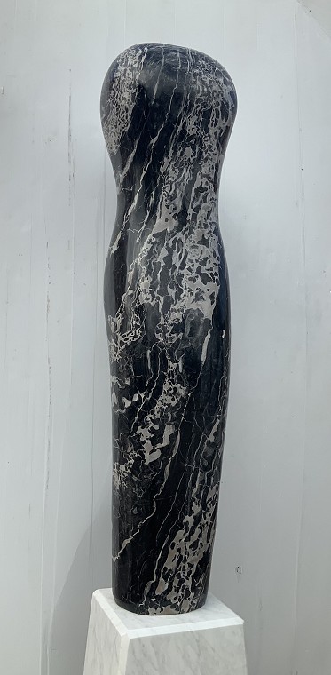 Portoro Torso, 2019. Portoro marble. 170 x 24 x 25 cm.